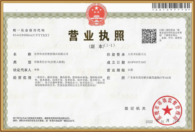 Chinse business license